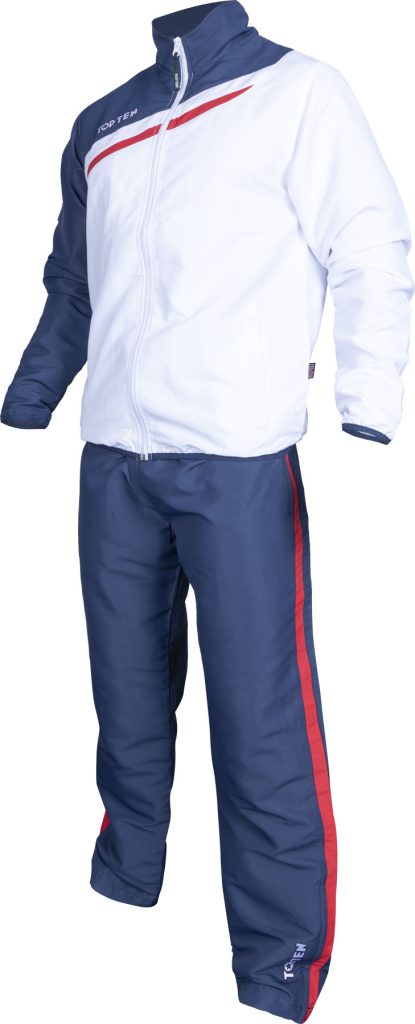 Tenue de fitness « Premium 2017 » pour enfants – taille XXS = 140 cm, blanc-bleu foncé