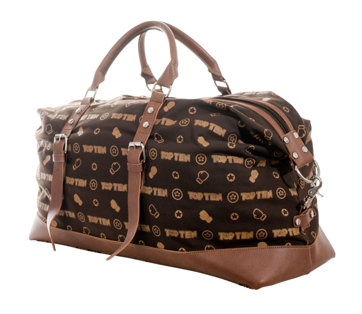 Sac de voyage Weekender - 60 cm x 30 cm x 30cm, marron – Image 2