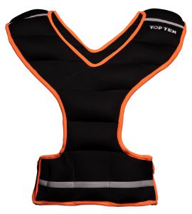 Gilet de poids en néoprène – 8 kg, noir-rouge