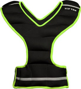 Gilet de poids néoprène – 5 kg, noir-vert