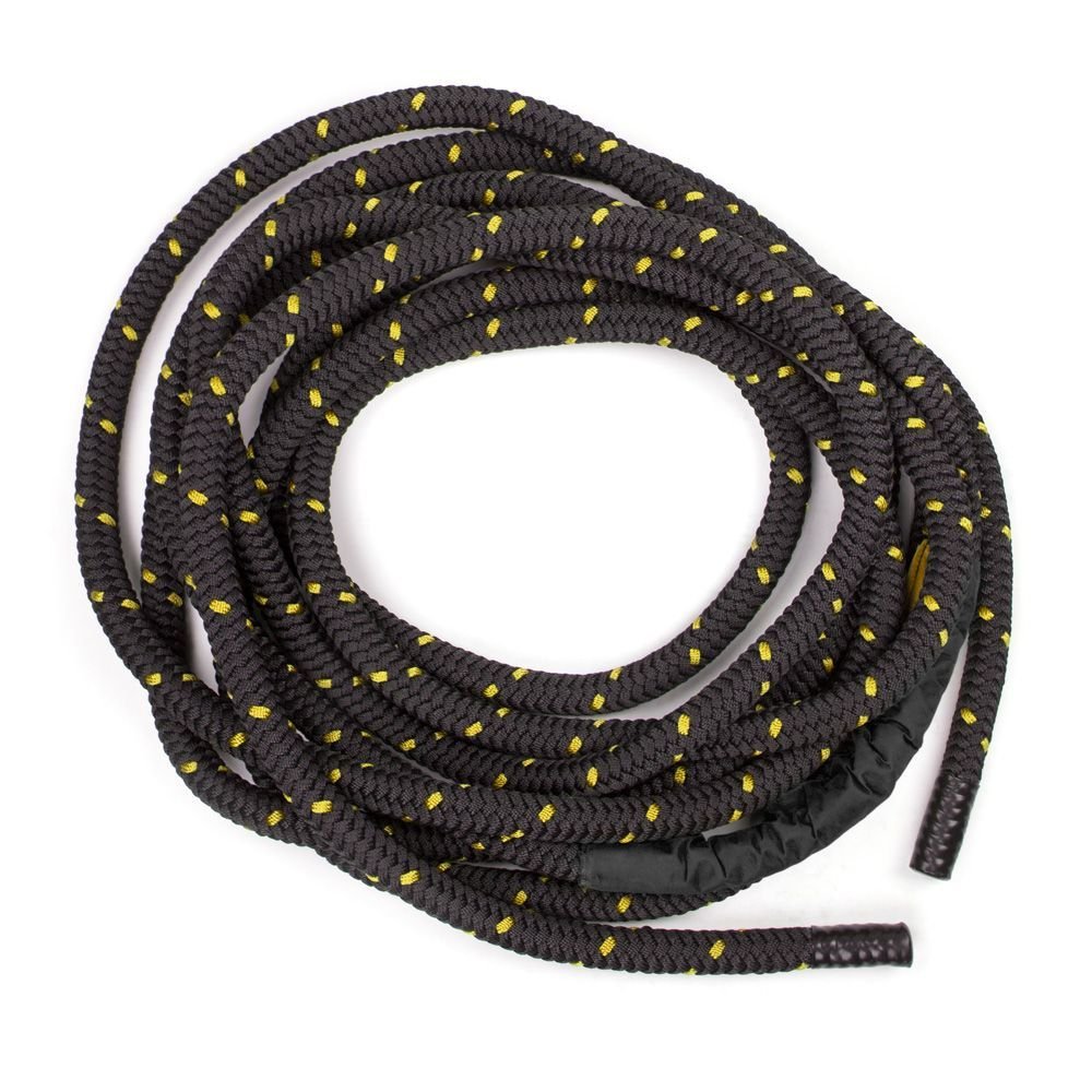 Battle rope 15 m - noir-jaune, 30 mm
